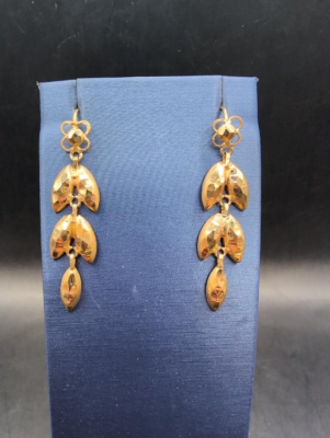 Gold Earrings 20K Yellow Gold 5.25g