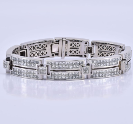 18K 21.92CTW Diamond Tennis Bracelet - 8.5inch
