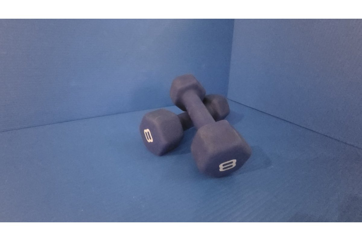 Cap Barbell - Solid Neoprene Dumbbell, 2 x 8-lb