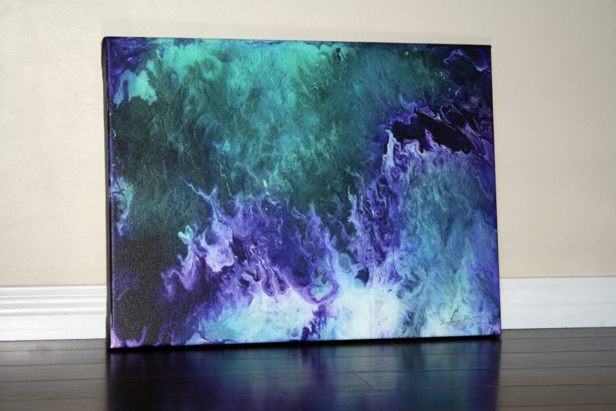 Enchanted Ocean - 24x18" Abstract Painting
