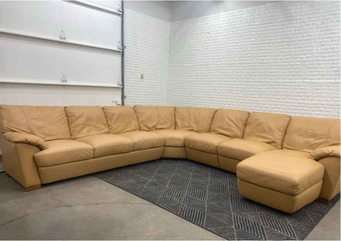 FREE DELIVERY Large Genuine Leather Sectional