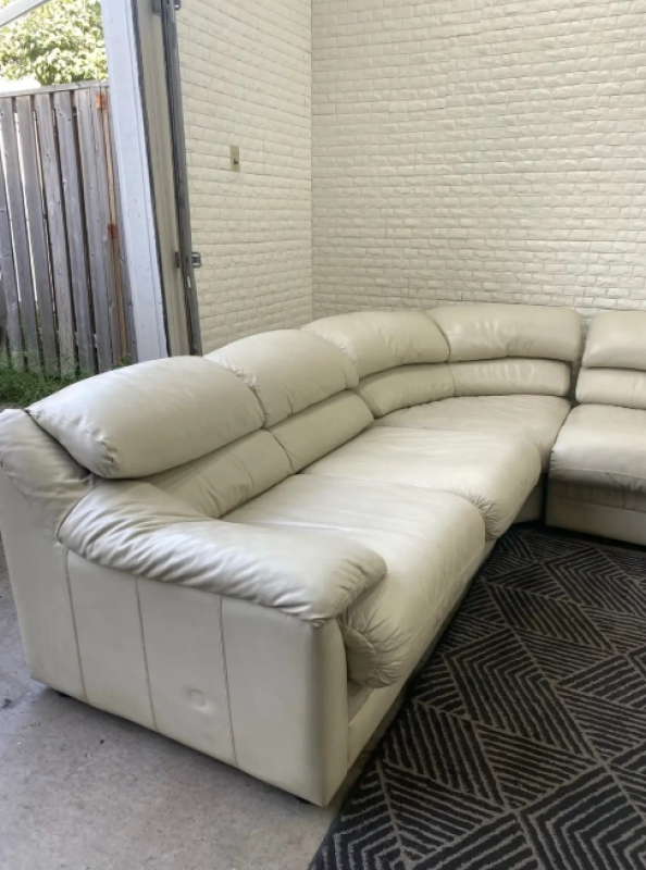 FREE DELIVERY - Genuine Leather Sectional