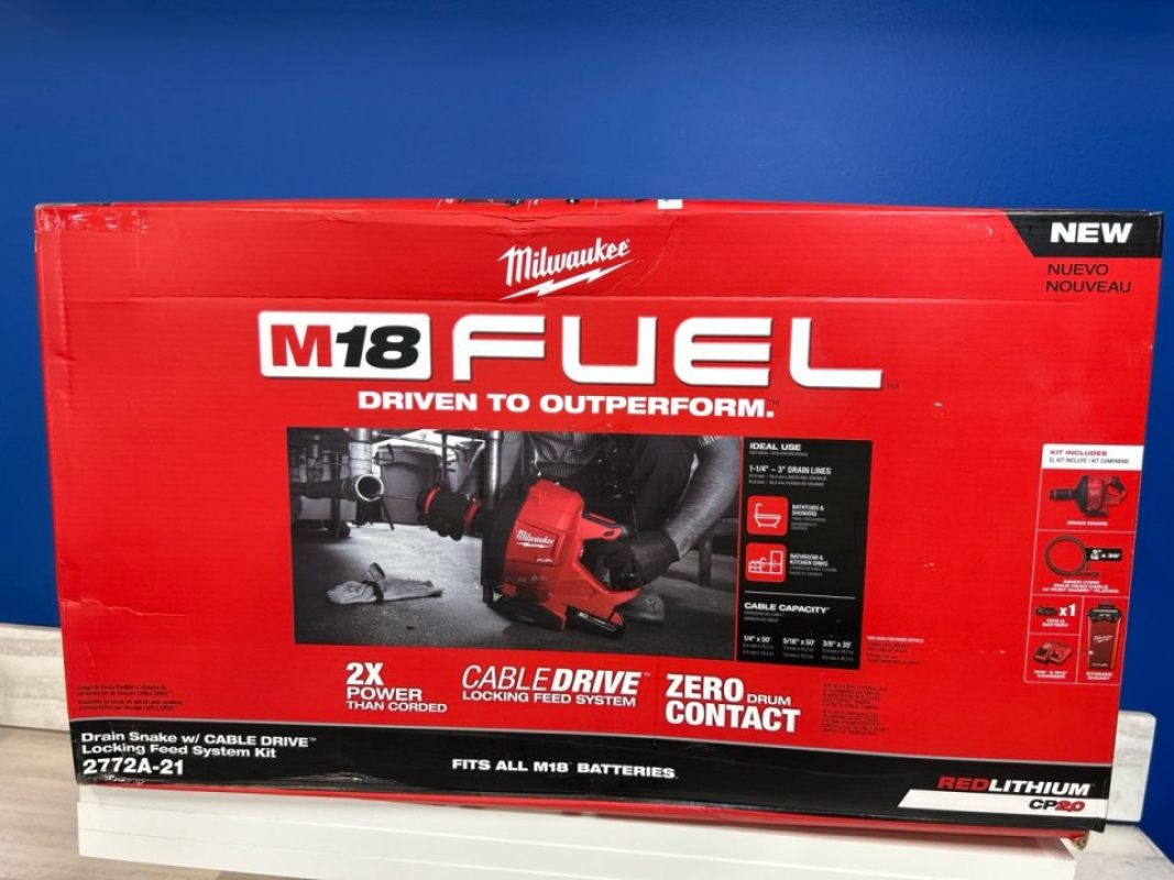 MILWAUKEE DRAIN CLEANING SNAKE MODEL: 2772A-21