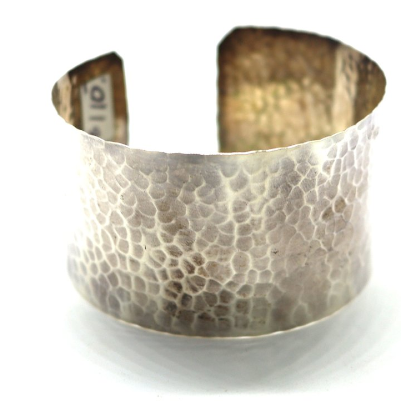 Wide Silver Bangle