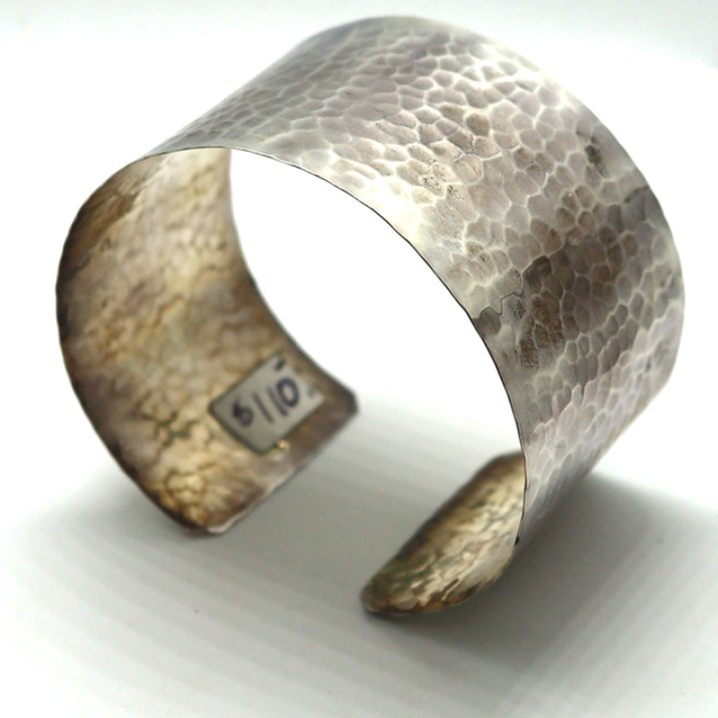 Wide Silver Bangle
