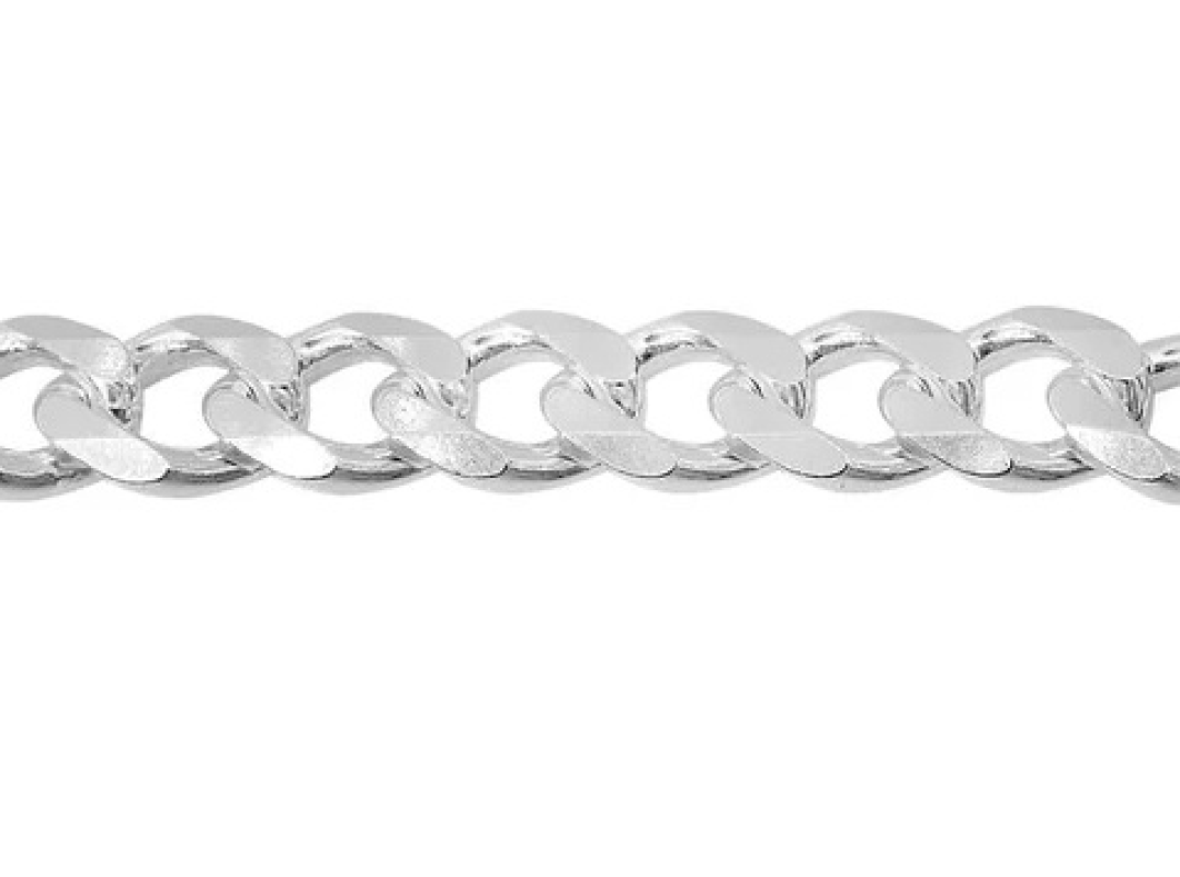 Sterling silver, 5.7mm curb Bracelet