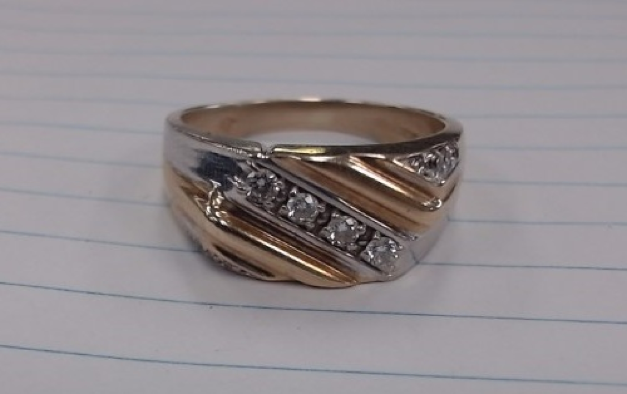 Gent's Gold Ring 10K 2 Tone Gold 8.33g