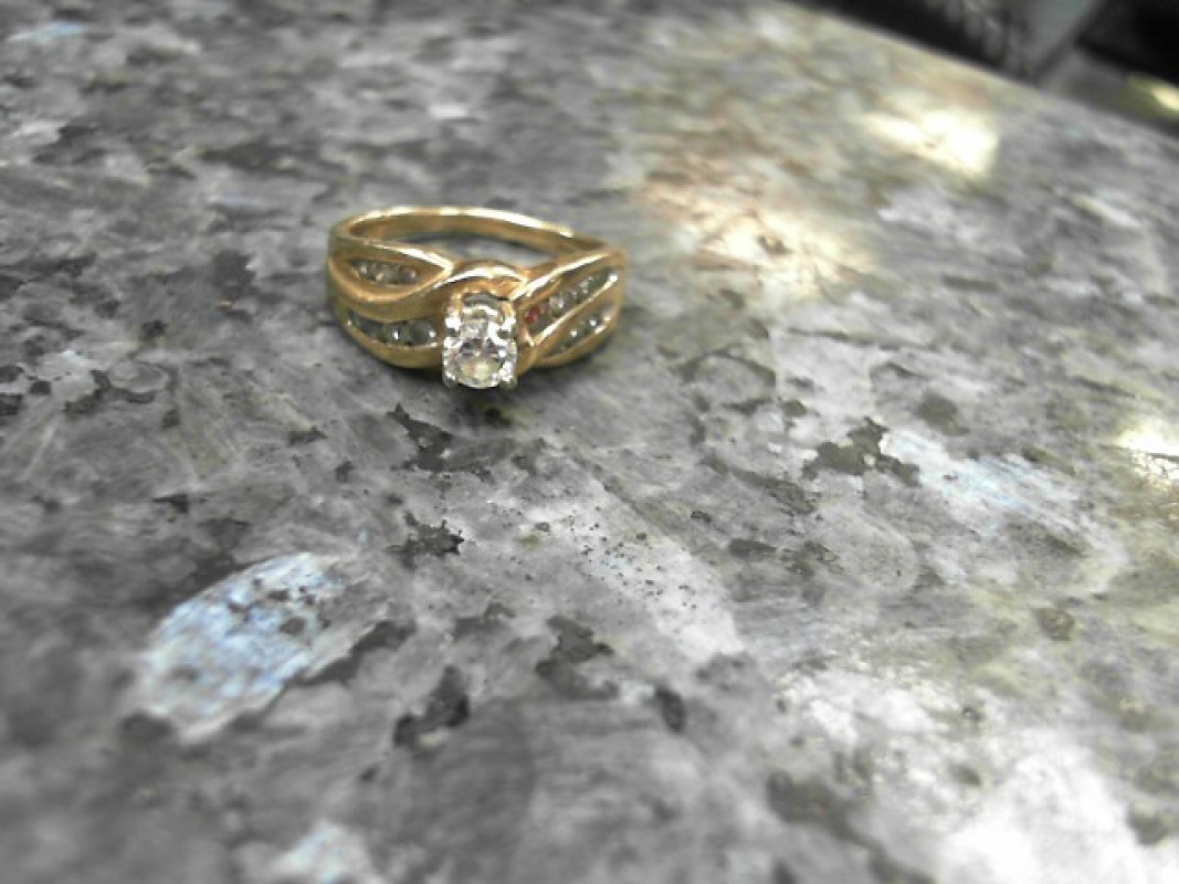 Lady's Diamond Engagement Ring 15 Diamonds .68 Carat T.W. 14K Yellow Gold 8.24g