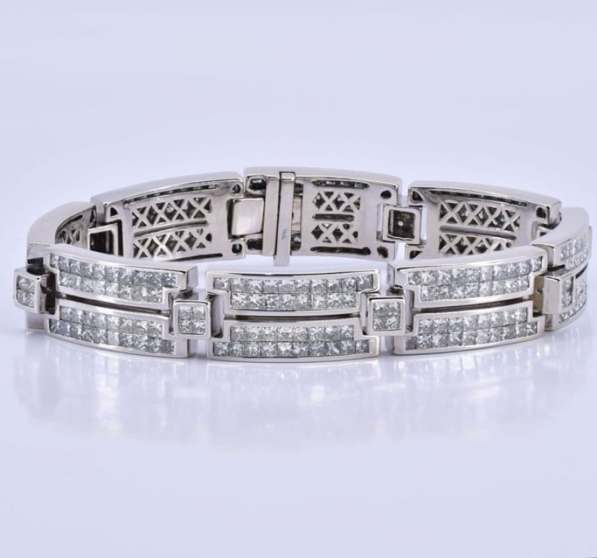 18K 21.92CTW Diamond Tennis Bracelet - 8.5inch