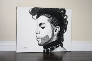 Prince Word Art - 18x14" Ink Drawing