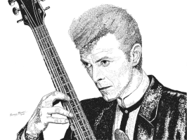 David Bowie Word Art - 24x18" Ink Drawing
