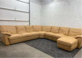 FREE DELIVERY Large Genuine Leather Sectional