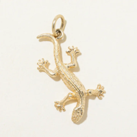 14k Yellow Gold Gecko Charm