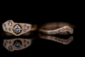 Lady's Diamond Wedding Set 14 Diamonds .37 Carat T.W. 14K Yellow Gold 7.4g
