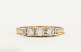 Birks' Three Stone Diamond Thin Ring