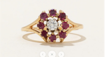 Diamond & Ruby Halo Ring